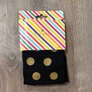 Kate Spade Black Tights with Gold Dots size M/L